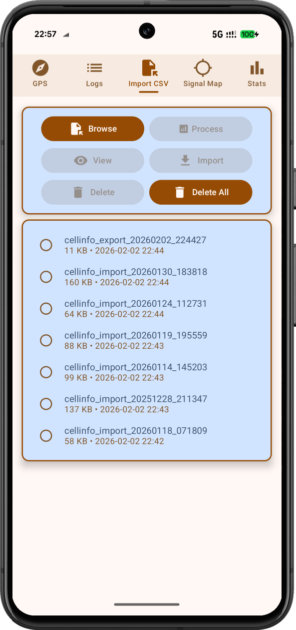 12_Cellinfo_Import Cellinfo CSV Import