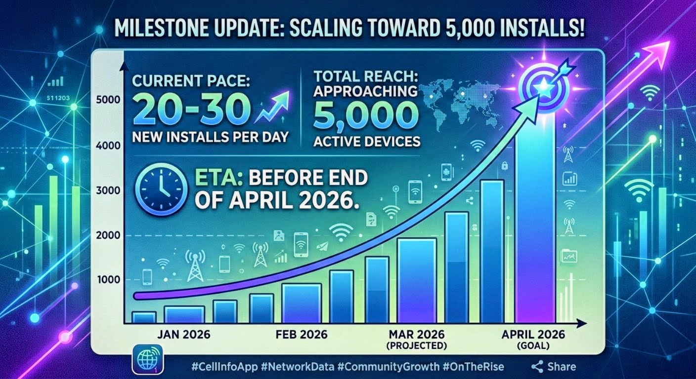 Cellinfo Mobile Signal application installs keep growing